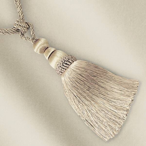 Fermatenda Con Nappa - 1 Coppia In Rayon Per Decorazione Casa, Tende E Pareti - Blu Pavone