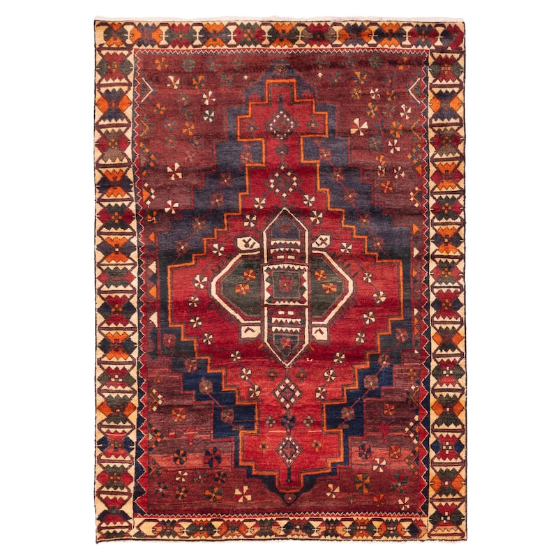 ECARPETGALLERY Hand-knotted Konya Anatolian Red Wool Rug - 5'4 x 7'8