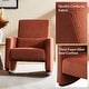 preview thumbnail 5 of 5, Julia 29.5"W Modern Solid Wood Nursery Rocking Chair with Lumbar Pillow by HULALA HOME