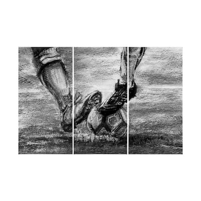 Sports Collection Soccer (Set of 3) (30 x 60) Canvas Art Print