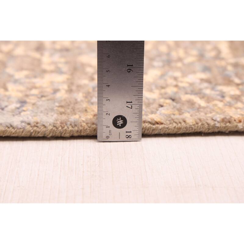 ECARPETGALLERY Hand-knotted Legacy Grey Silk, Wool Rug - 2'5 x 10'6