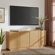 preview thumbnail 15 of 18, Render 4-Door Fluted Sideboard Cabinet TV Stand