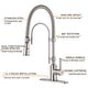 preview thumbnail 8 of 87, WOWOW Single Handle Gooseneck Pull Down Sprayer Kitchen Faucet