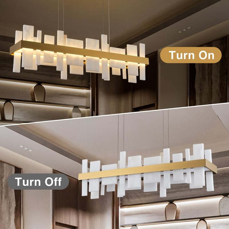 KAYLA 31 in. 8-Lights Drum Gold Chandelier With Alabaster Shade Chandelier