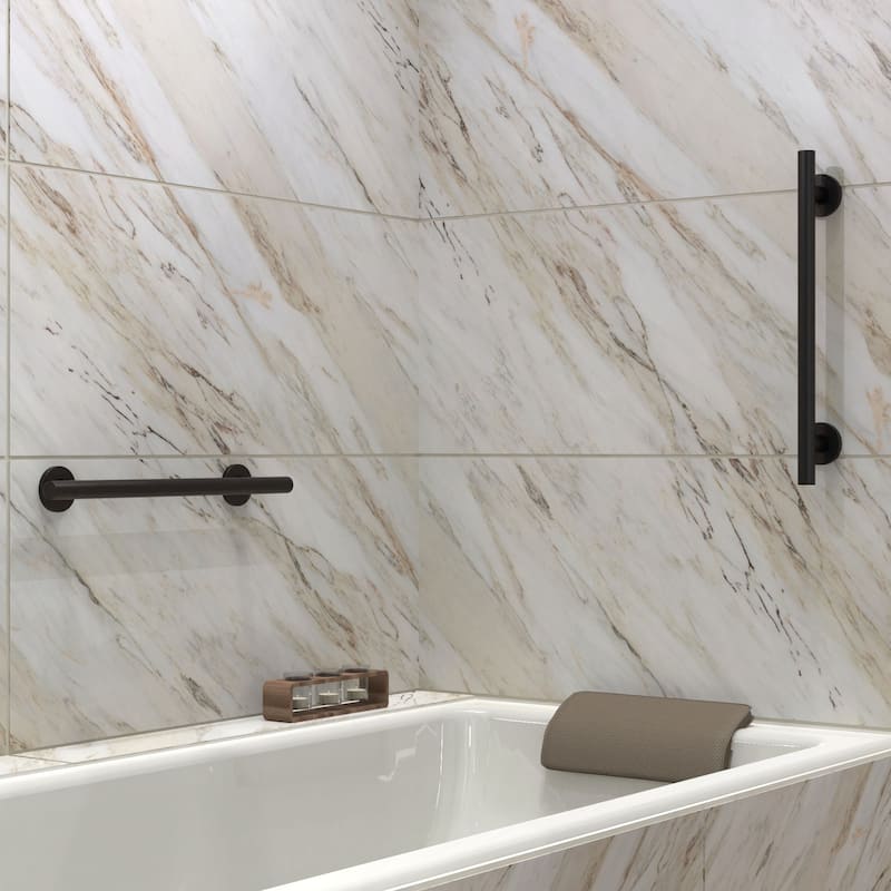 Keeney Infinity Designer Grab Bar 1.25 Dia x 24 In., Oil Rubbed Bronze