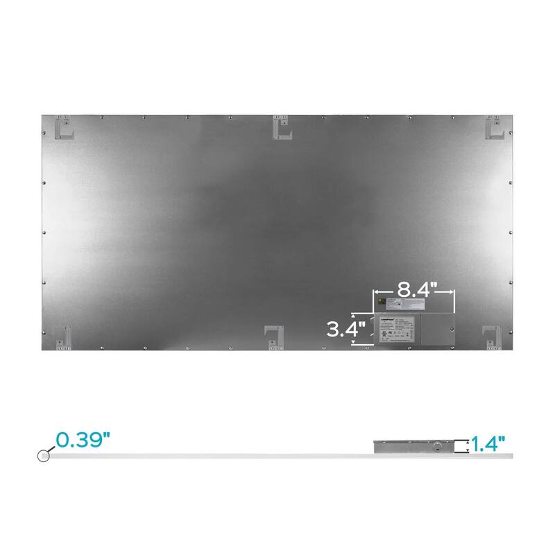 Luxrite 2x4 FT LED Flat Panel Light, 72W, 0-10V Dimmable, 24x48 Inch LED Light Panel, UL Listed, 4-Pack