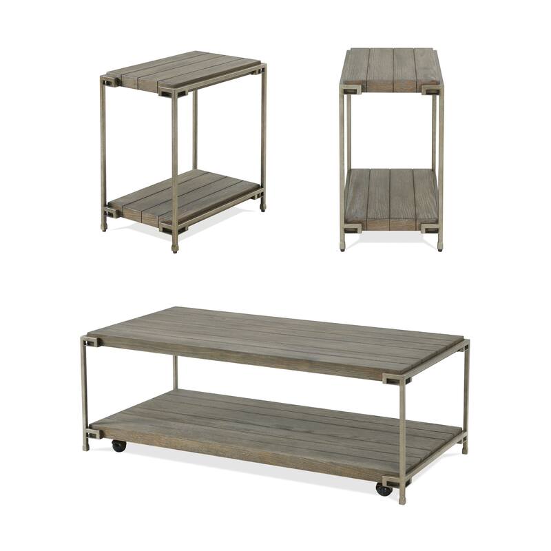 3-Piece Coffee Table and 2 Chairside Tables Set