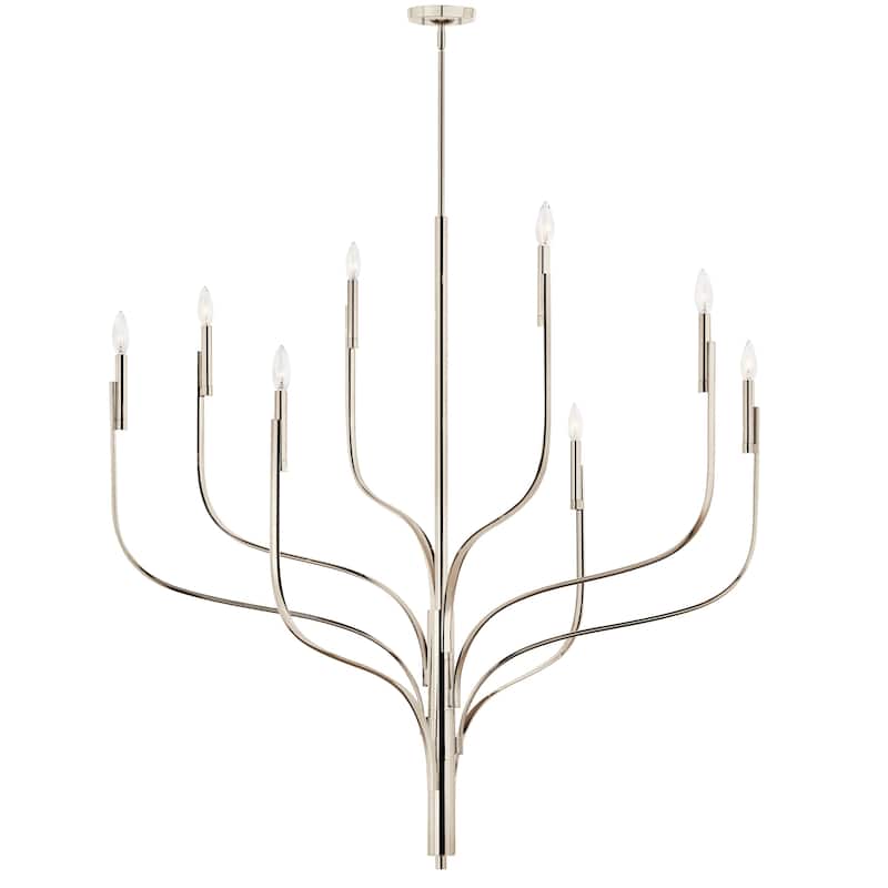 Kichler Lighting Livadia Candle Chandelier - 47.75 in - Polished Nickel