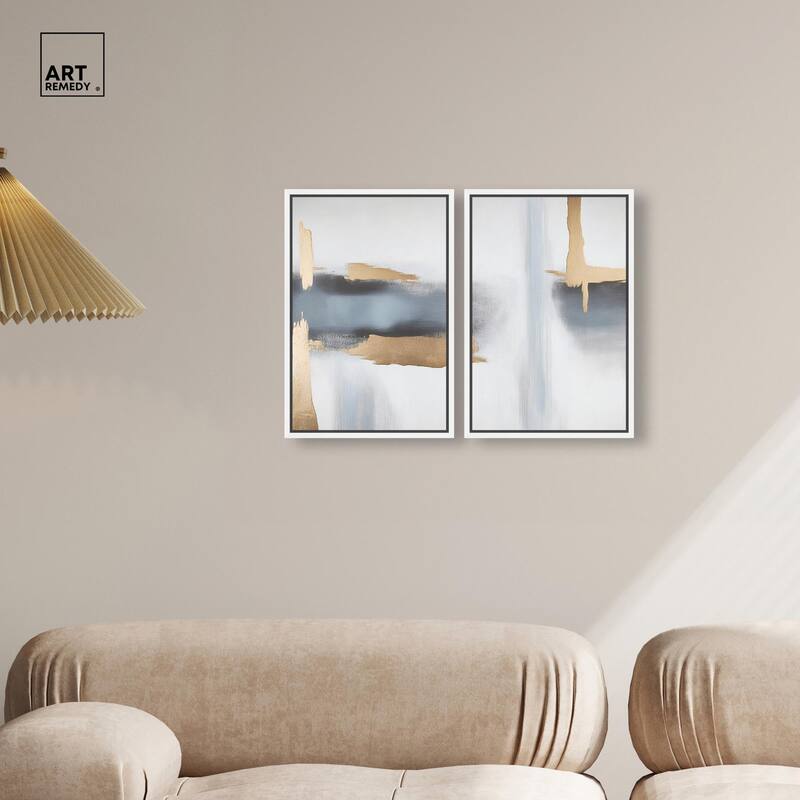 Visual Gold Vortex I Canvas Set of 2 by Art Remedy
