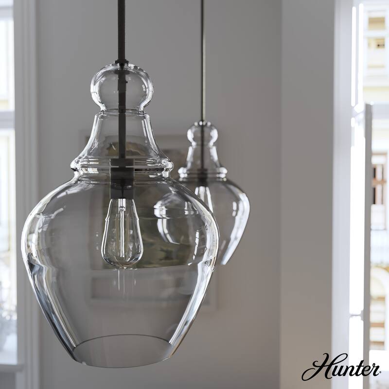 Hunter Maple Park 1 Light Pendant - Kitchen Island, Dining room, Entry - Modern Farmhouse, Transitional, Contemporary - Noble Bronze