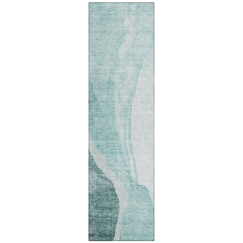 Machine Washable Indoor/ Outdoor Chantille Modern Abstract Rug