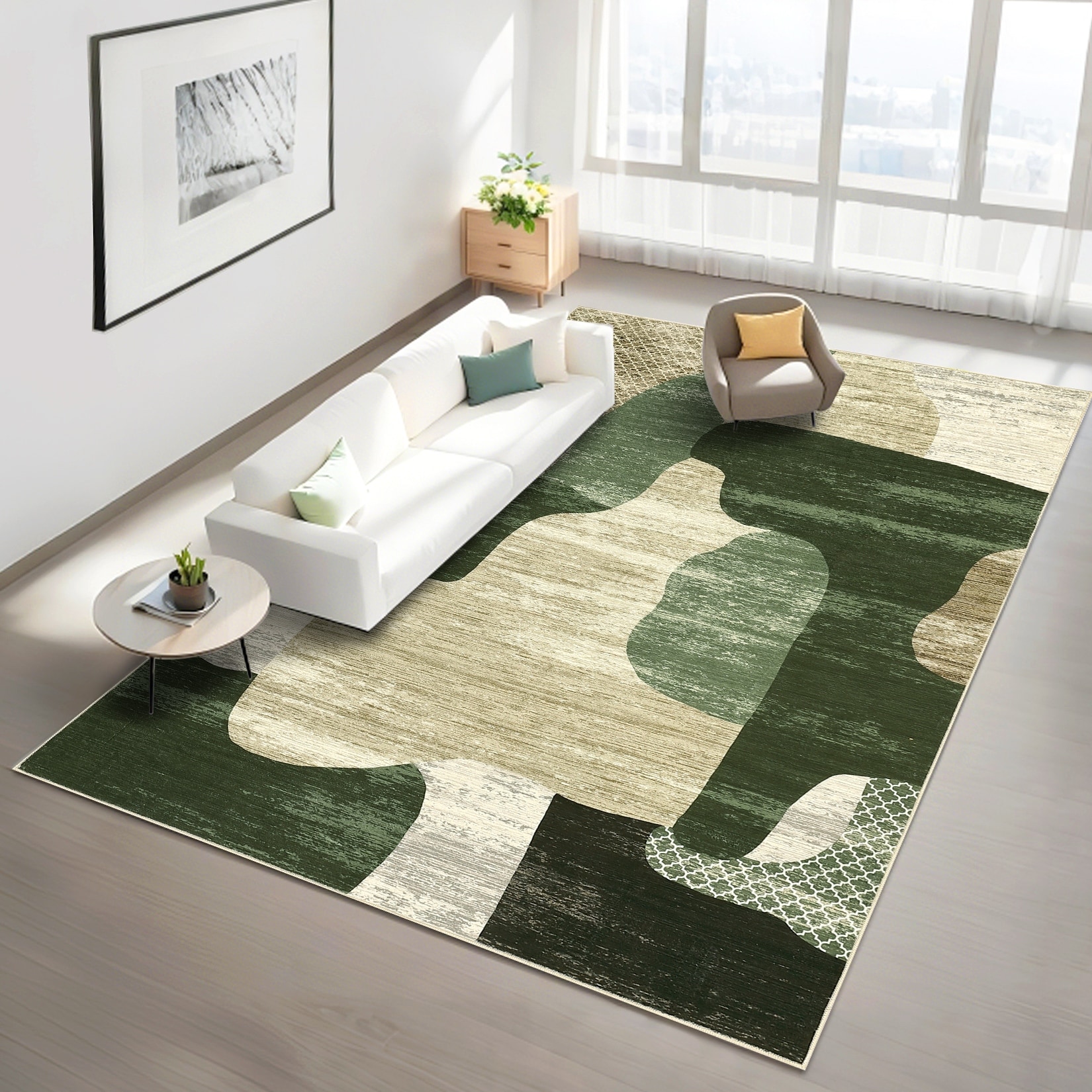 Garvee Modern Color Block Geometric Area Rug - Overstock - 43066480