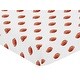 preview thumbnail 3 of 4, Sweet Jojo Designs Brown and White Football Boy Fitted Crib Sheet - for the Vintage Foot Ball Sports Themed Footballs Collection