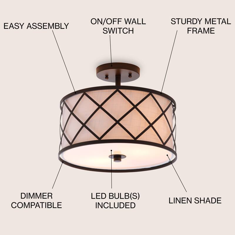 Link Metal LED Flush Mount, by JONATHAN Y