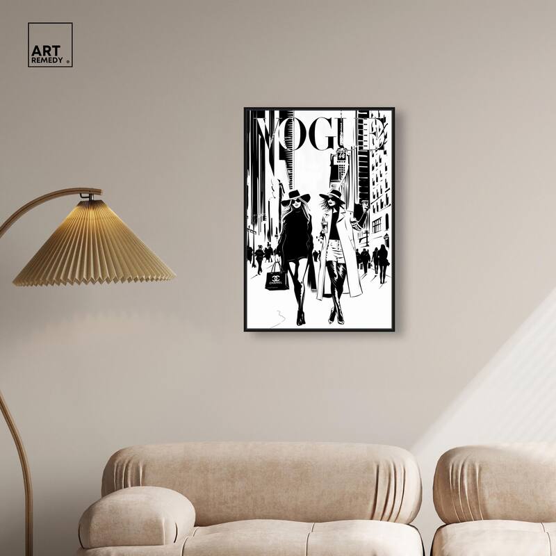 Shopping Gals Cover Canvas by Art Remedy