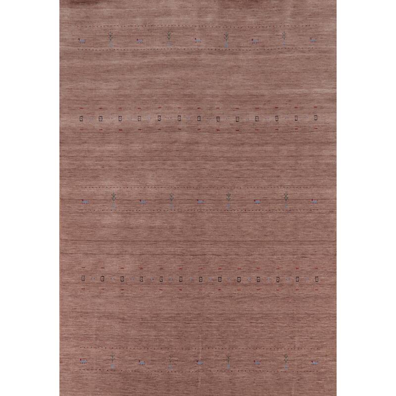 Hand Knotted Oriental 100% Wool Carpet Tribal Tribal Brown Gabbeh Area Rug - 10' 0'' X 7' 11''
