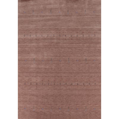 Hand Knotted Oriental 100% Wool Carpet Tribal Tribal Brown Gabbeh Area Rug - 10' 0'' X 7' 11''