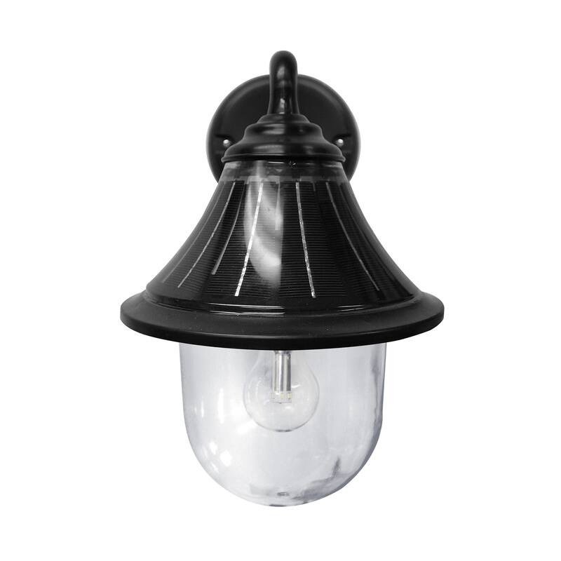 Gama Sonic 150 LM Orion Modern Black Solar Wall Sconce with Morph Tech