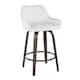 Option White Faux Leather/Walnut Glazed/Black Metal