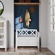 preview thumbnail 1 of 20, WYNDENHALL Halifax SOLID WOOD 36 inch Wide Transitional Small Entryway Storage Bench -  17"D x 36" W x 27.8"H White