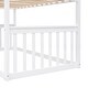 preview thumbnail 7 of 7, Twin Over Twin House Bunk Bed Kids Bed With Ladder Wood Bed, White