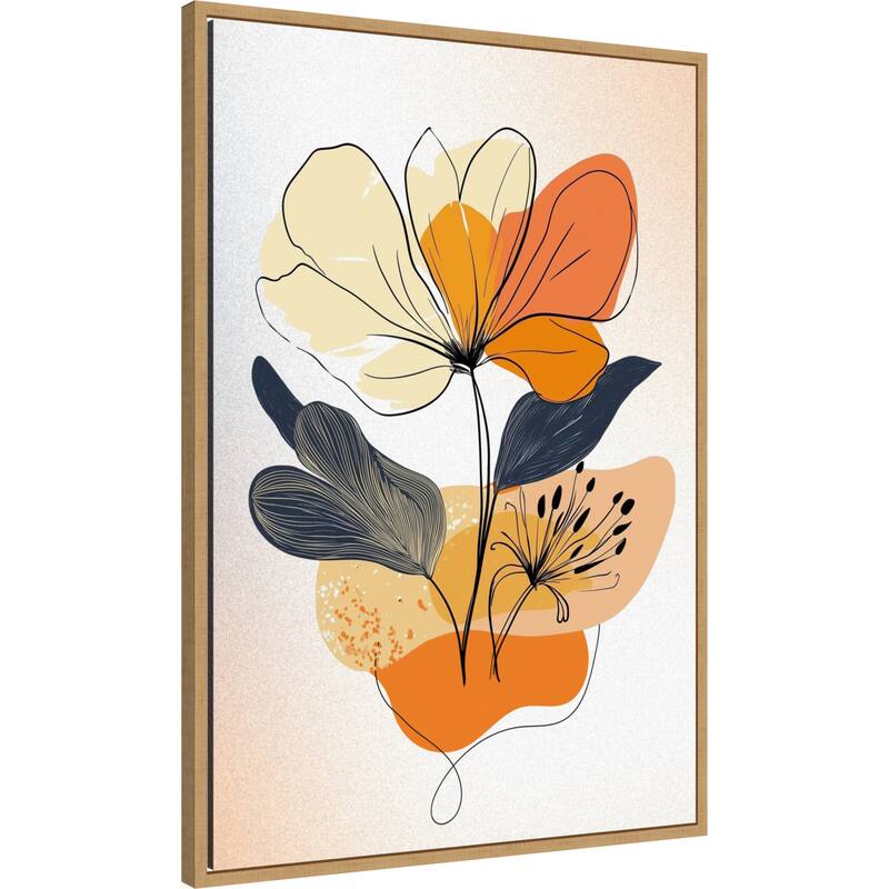 Ember Blooms No. 1 by Sally Ann Moss (23 x 33 in.), Framed Canvas Wall Art Print
