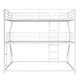 preview thumbnail 10 of 23, Triple Metal Bunk Bed with Stairs & Guardrails - Full/Twin/Queen