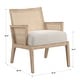 preview thumbnail 10 of 9, Celann Natural Finish Fabric Cane Accent Chair by iNSPIRE Q Modern
