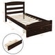 preview thumbnail 8 of 6, Twin Platform Bed Frame with Storage Drawer, Espresso Finish
