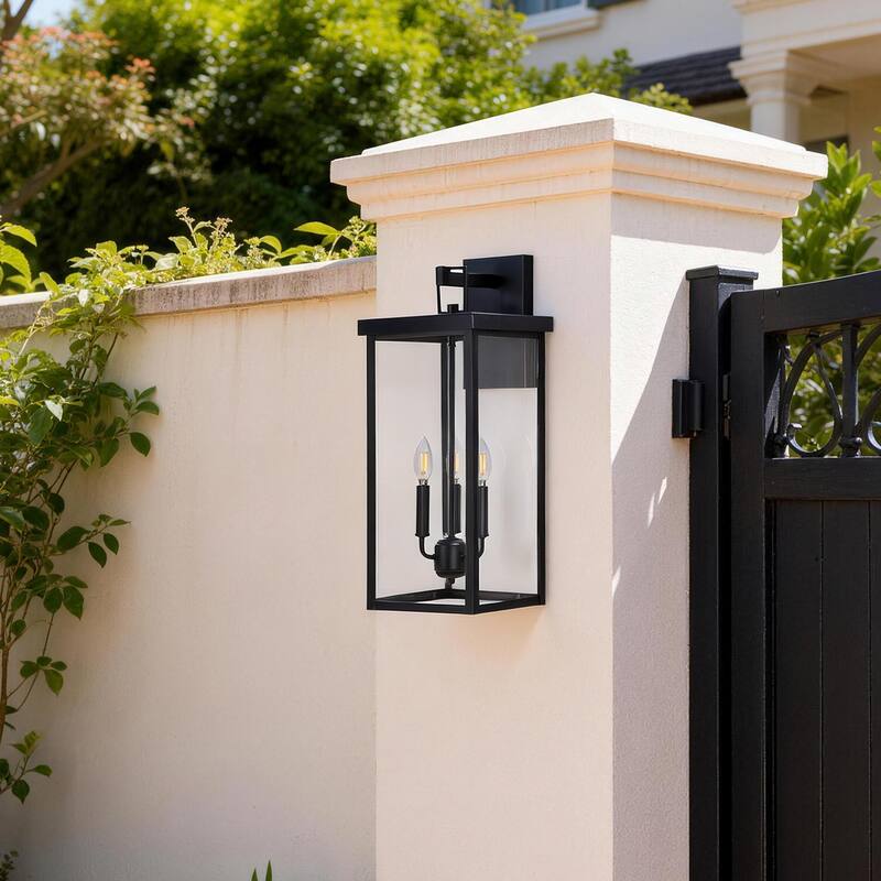 Clear Glass Outdoor Lighting Wall Sconce