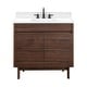 preview thumbnail 11 of 34, Avanity Carina Bathroom Vanity in Coffee Teak with White Engineered Stone Top