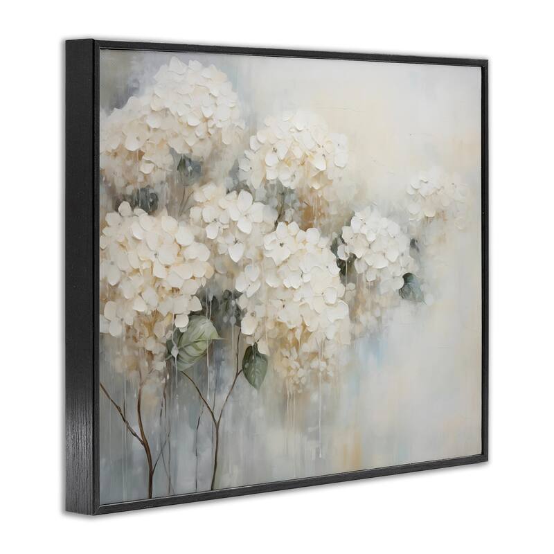 Stupell Subtle Fading White Hydrangeas Framed Giclee Art Design By Arlington Prints