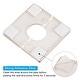 preview thumbnail 4 of 4, Wall Split Flange, ABS Square Self-Adhesive Escutcheon Plate with Diameter Hole, Water Pipe Cover for Water Faucet Decorations