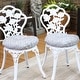 preview thumbnail 6 of 11, Sunnydaze Polyester Round Patio Seat Cushions - Set of 2 Gray Damask
