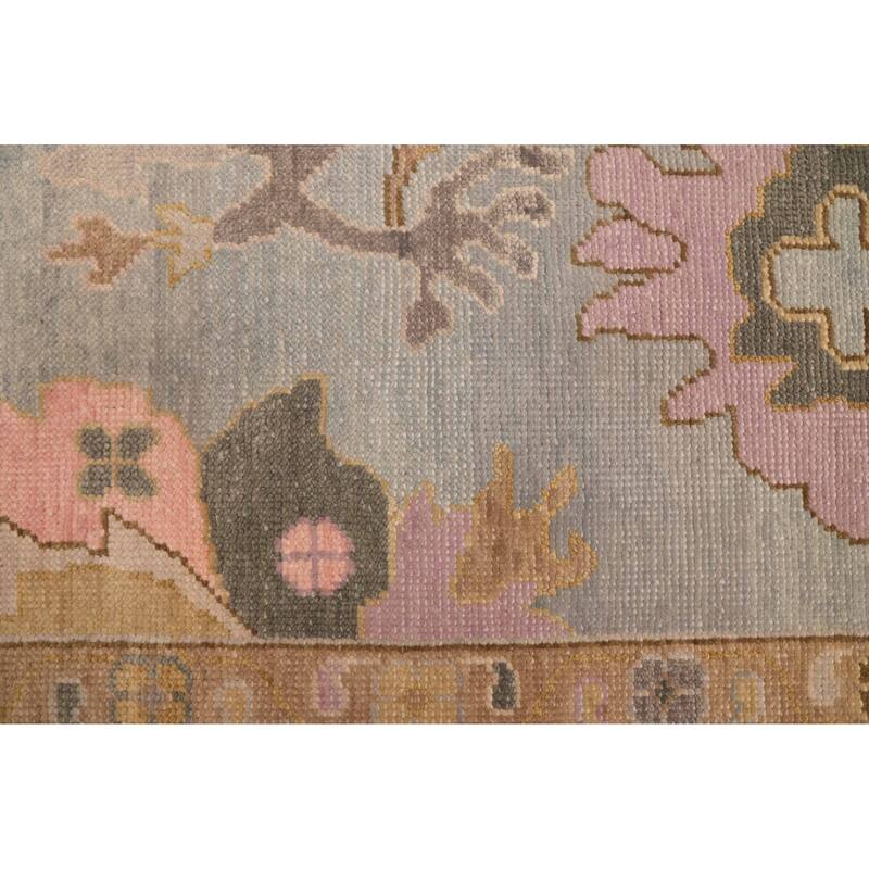 ECARPETGALLERY Hand-knotted Modern Oushak Grey Wool Rug - 7'11 x 9'11