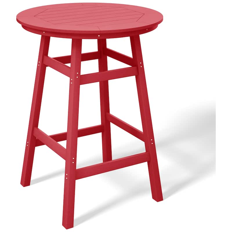 Polytrends Laguna Hdpe All Weather Outdoor Patio 35" Round Bar Table