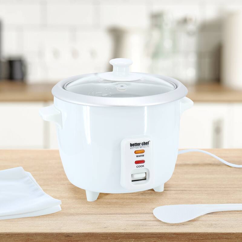 Better Chef 3 Cup Automatic Rice Cooker in White