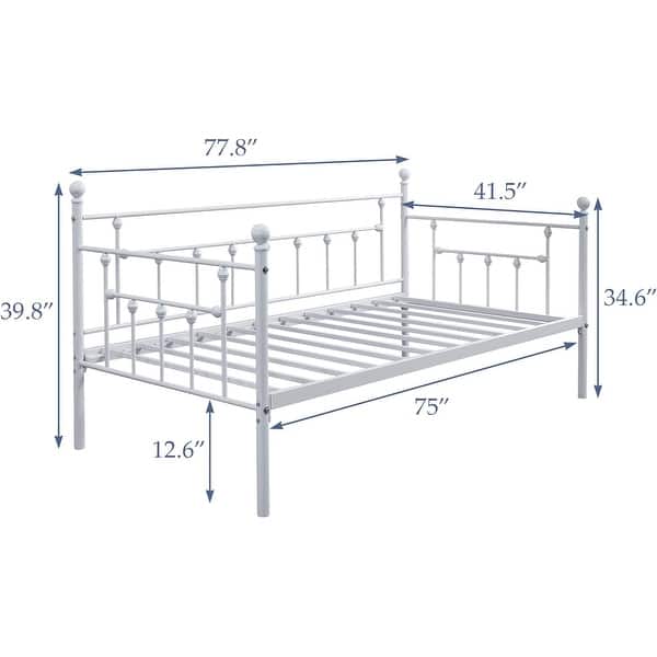 dimension image slide 2 of 3, VECELO Twin Trundle Bed Frame Only