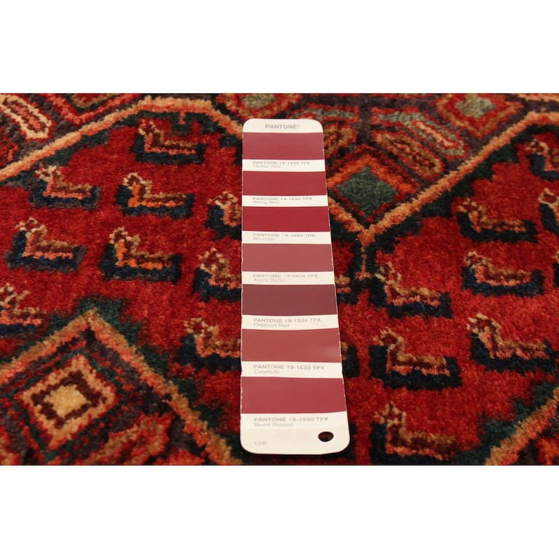ECARPETGALLERY Hand-knotted Konya Anatolian Red Wool Rug - 3'7 x 9'11