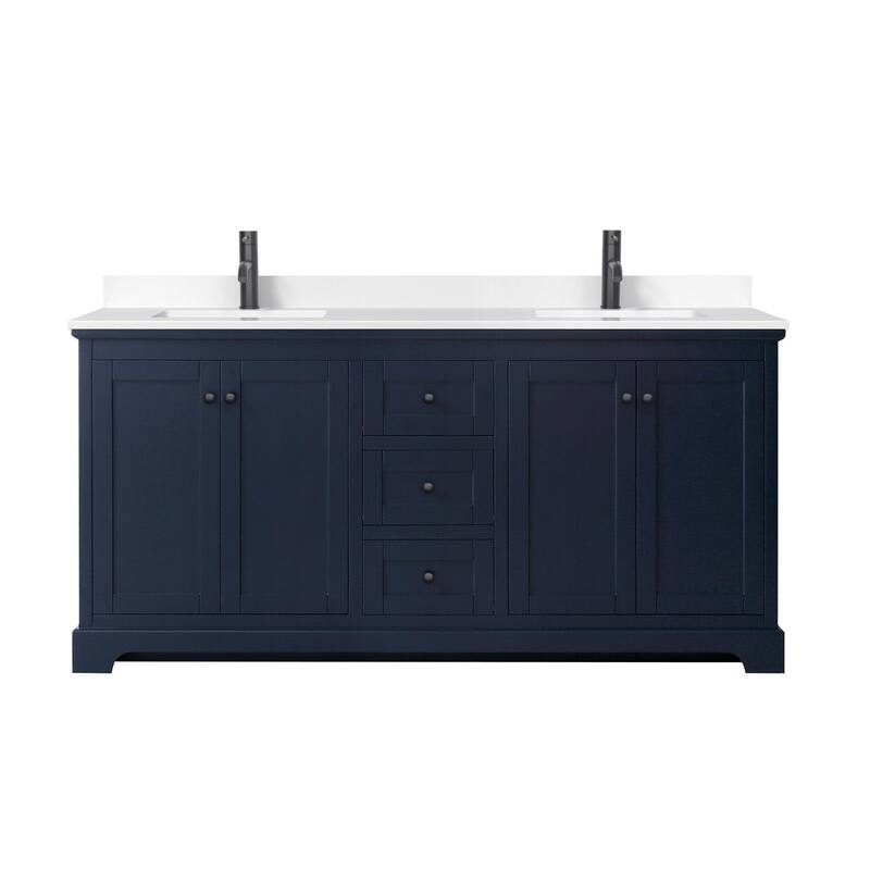 Wyndham Collection Avery 72" Free Standing Double Basin Vanity Set