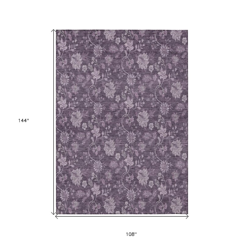 HomeRoots Floral Transitional Rectangle Outdoor Rug