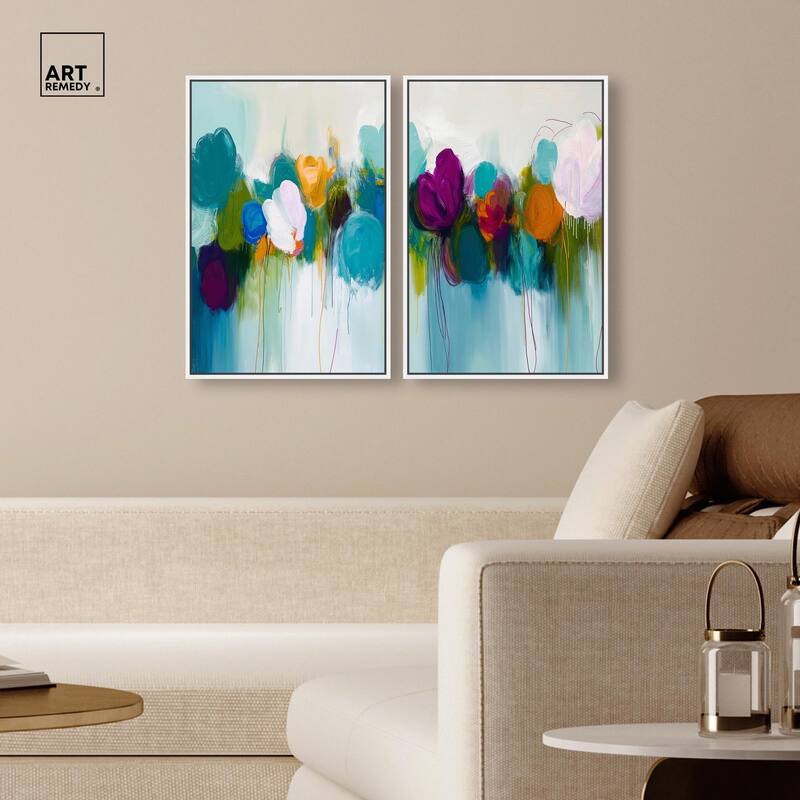 Expressive Flow II Canvas Set of 2 by Art Remedy
