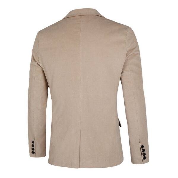 Shop Men Casual Blazer Notch Lapel Cotton Corduroy Sport Coat