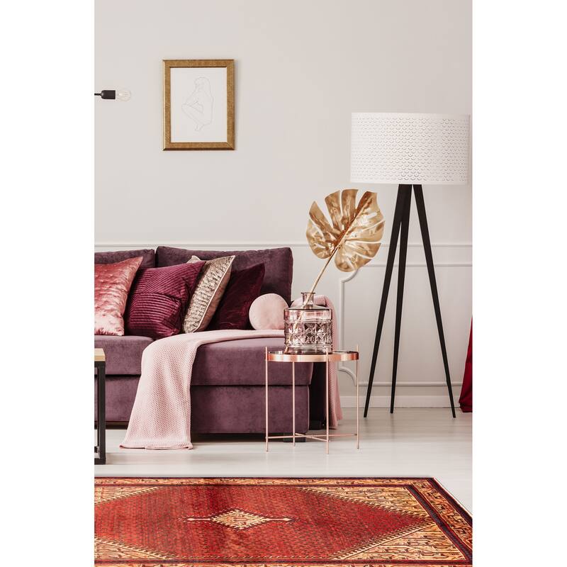 Anadol Black, Red Rug 4'7" x 7'3" - 4'3 x 6'9