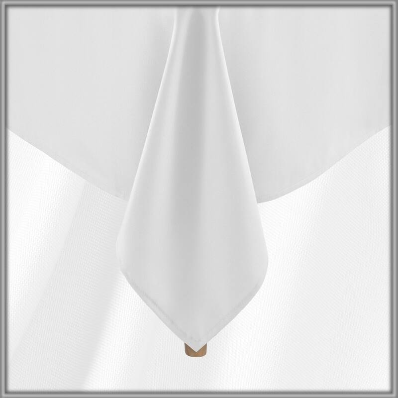 70 x 120in Rectangular Polyester Tablecloth White
