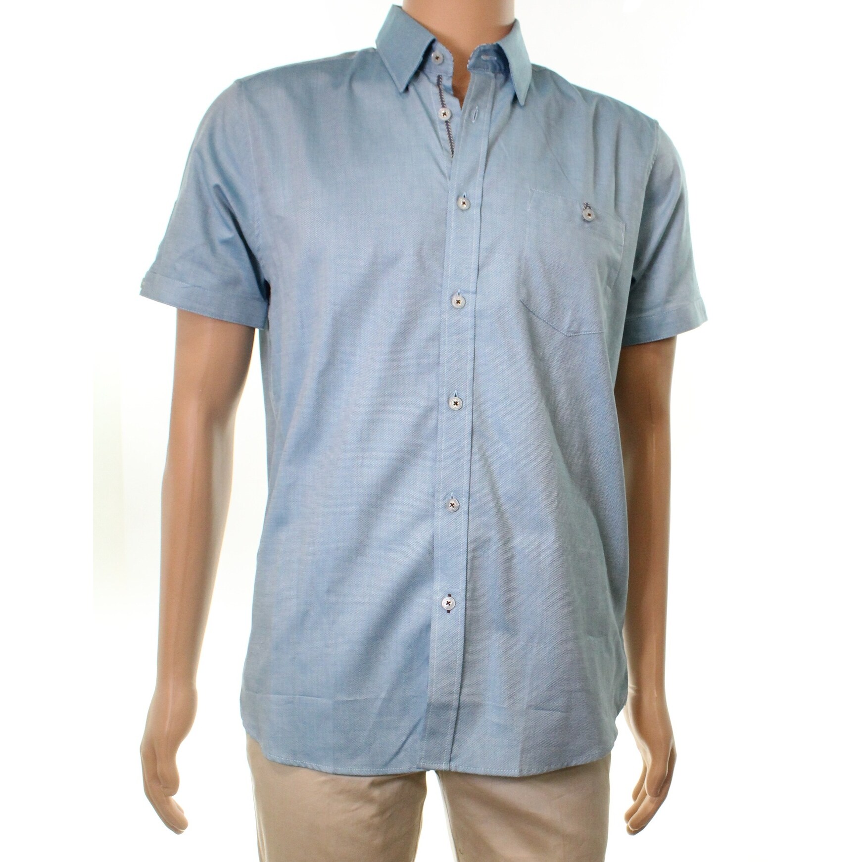 Shop Ted Baker Mens Large Texture Pattern Button Down Shirt