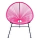 preview thumbnail 22 of 24, Vinyl Cord, Indoor and Outdoor Acapulco Chair - Set of 3 Pink