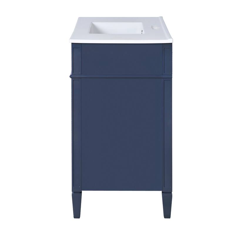 30/36 inches Freestanding Bathroom Vanity Set with Integrated Sink and Drawers
