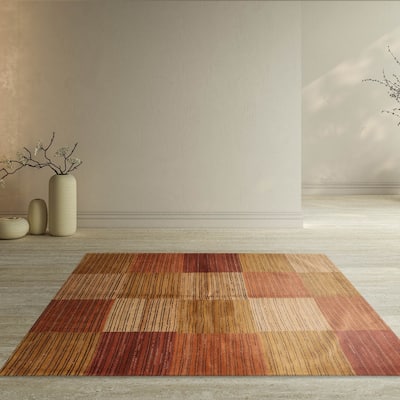 Hand Knotted Michaelian & Kohlberg Rust Tibetan 100% Wool Area Rug - 4' 2'' x 5' 3''