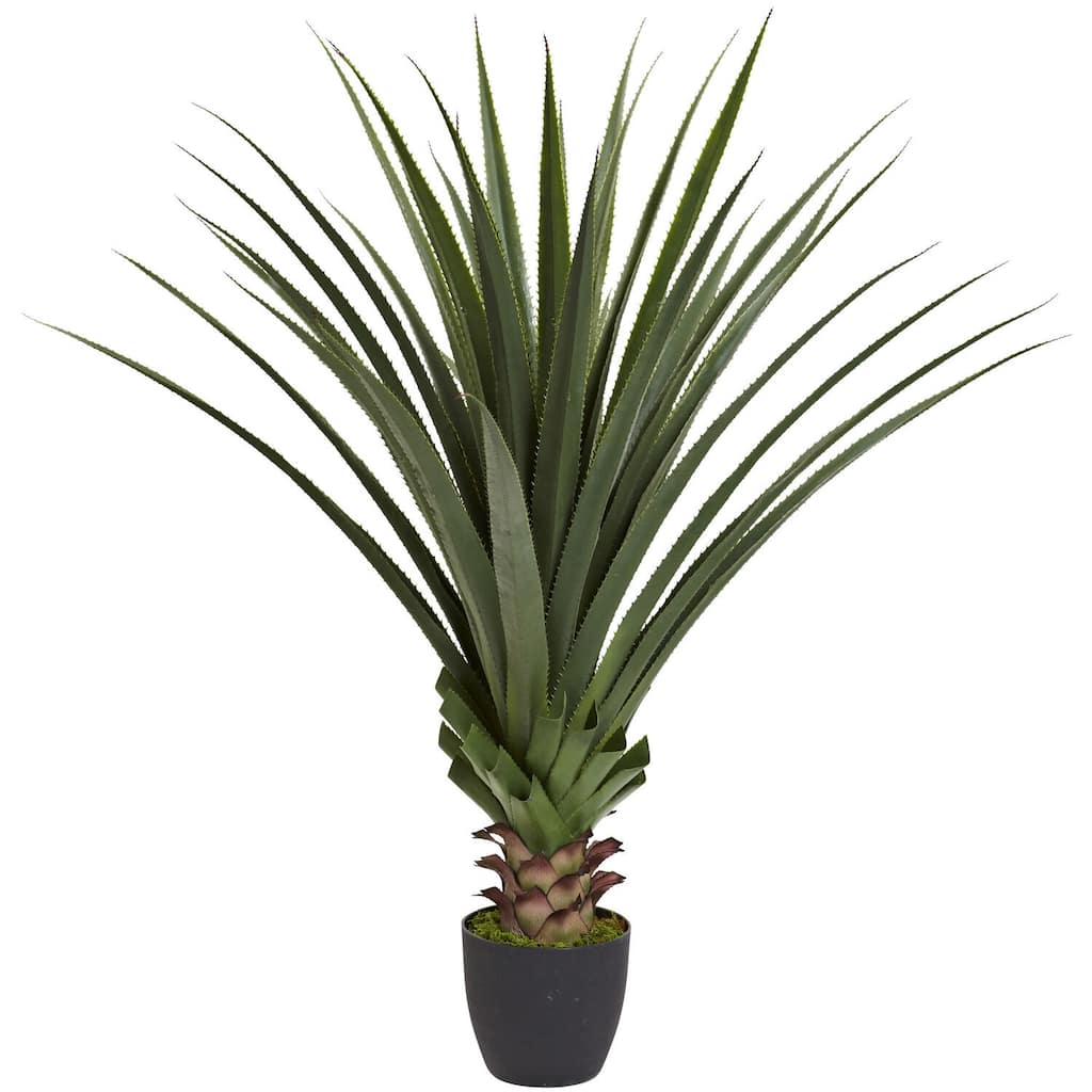 Decorative Spiked Plant - 4 Ft Southwest Style Indoor Accent - Home Office Decor Gift - 4ft.